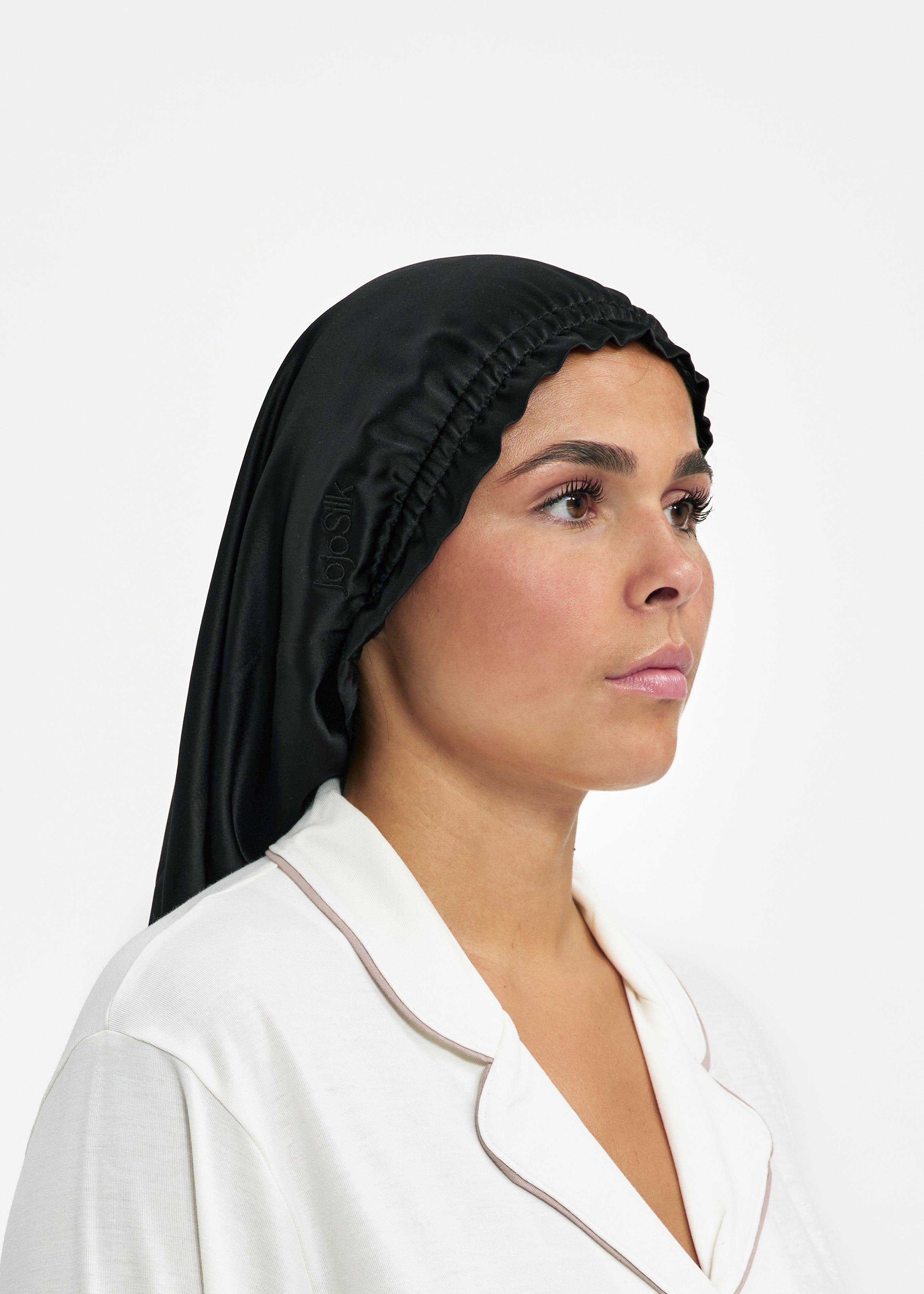 Bonnet de nuit long en soie