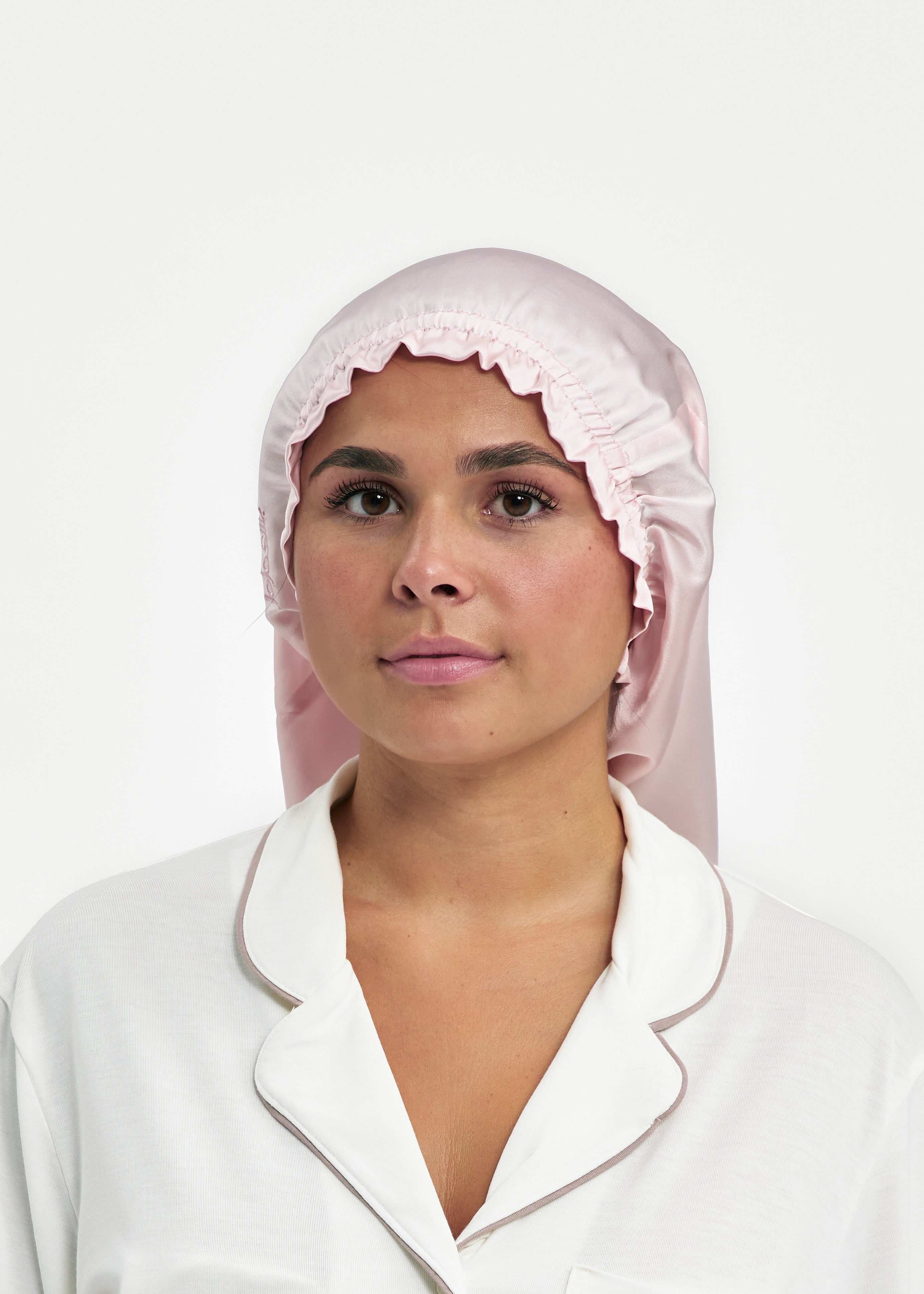 Bonnet de nuit long en soie