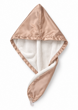Serviette cheveux double face – Microfibre & Soie